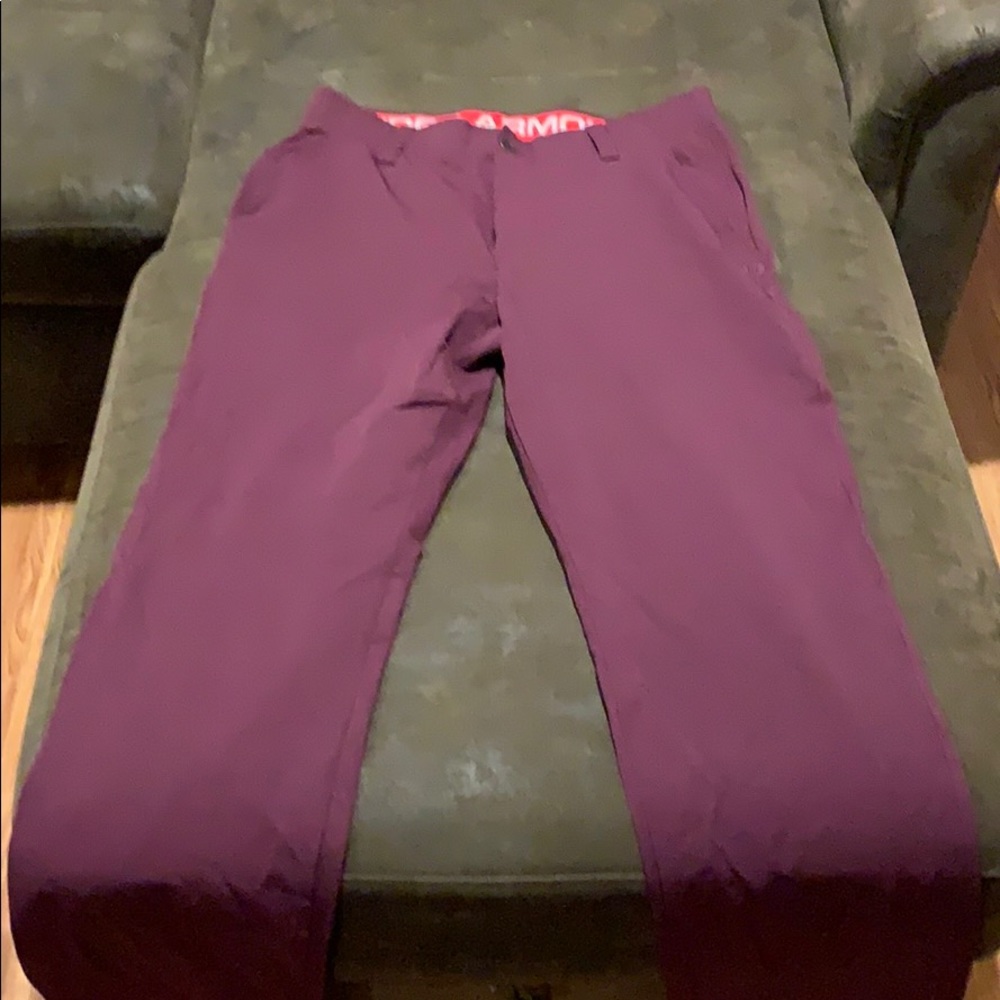 Under Armour Maroon Golf Pants